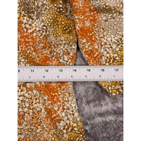 J McLaughlin Dress Small Womens Catalina Cloth Collared Abstract Art Yellow Gold - Picture 6 of 9